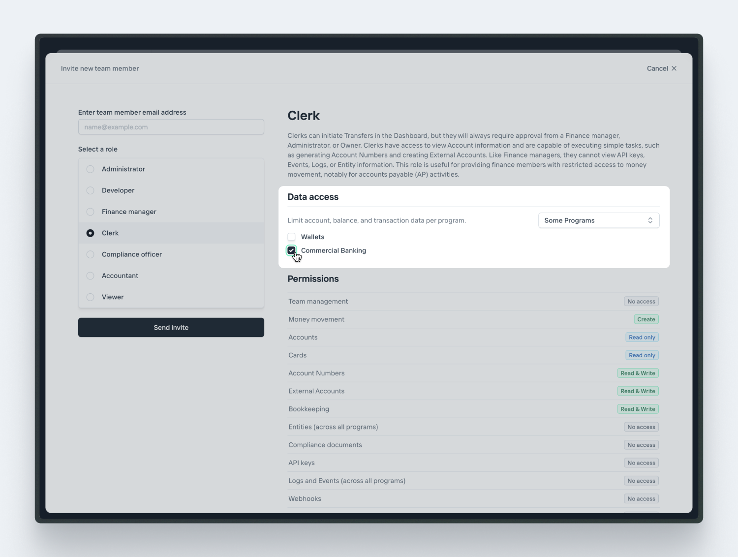 Limit data permissions